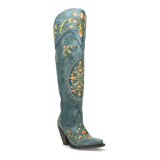 Dan Post Boots Boots Turquoise / 6 Dan Post Women's Flower Child Snip Toe Leather Tall Boots - Turquoise DP3271