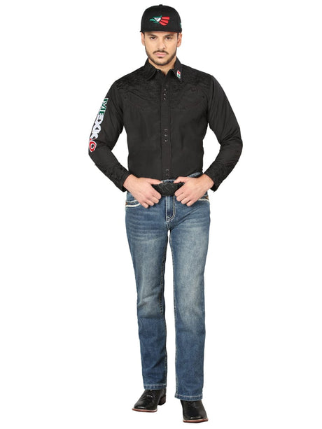 El General Western Wear CABALLERO Centenario Bootcut Denim Jeans - Dark Blue 44967