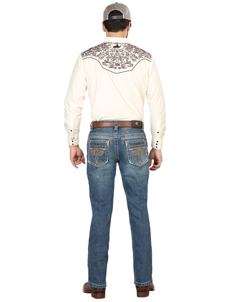 El General Western Wear CABALLERO Centenario Bootcut Denim Jeans - Dark Blue 44969