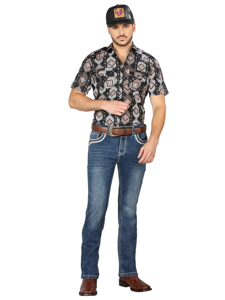 El General Western Wear CABALLERO Centenario Bootcut Denim Jeans - Dark Blue 44970