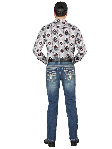 El General Western Wear CABALLERO Centenario Bootcut Denim Jeans - Dark Blue 44974