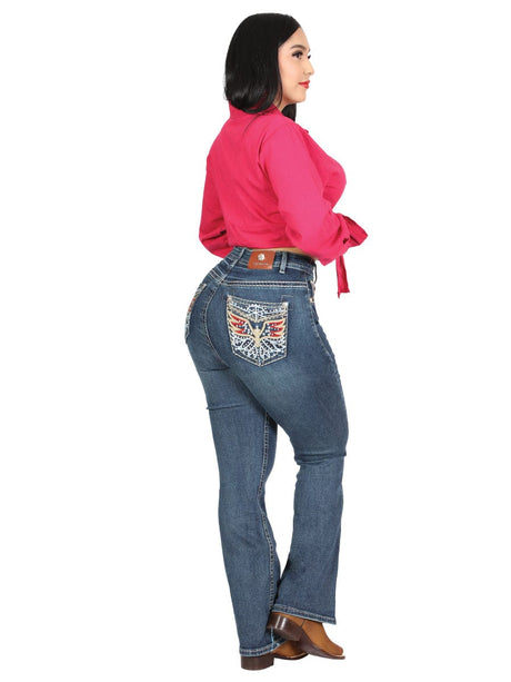 El General Western Wear DAMA Centenario Bootcut Denim Jeans - Dark Blue 45324