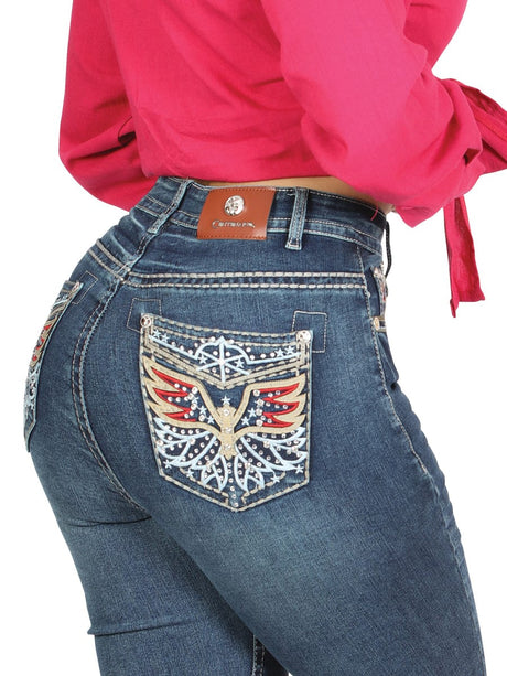 El General Western Wear DAMA Centenario Bootcut Denim Jeans - Dark Blue 45324