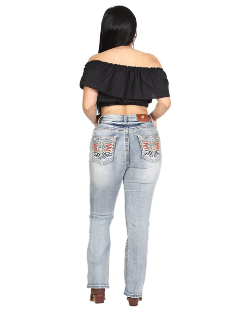 El General Western Wear DAMA Centenario Bootcut Denim Jeans - Light Blue 45325