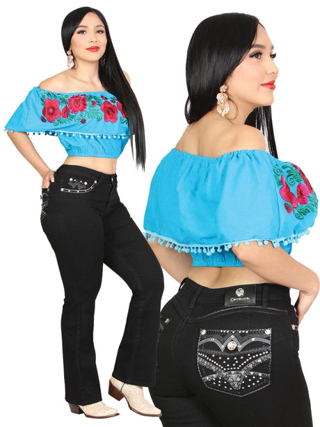 El General Western Wear DAMA Centenario Hip-Up Bootcut Denim Jeans - Black 45319