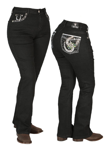 El General Western Wear DAMA Womens Black Centenario Jeans 44956