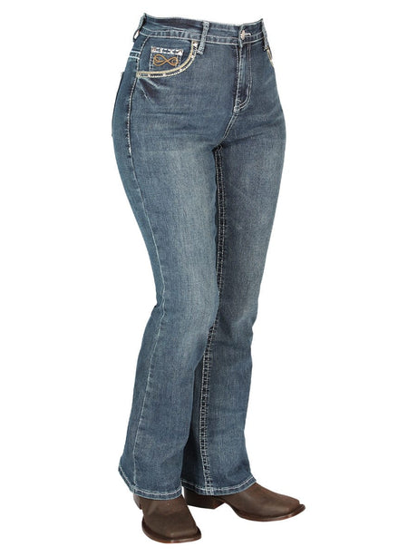 El General Western Wear DAMA Womens Dark-Blue Centenario Jeans 44961