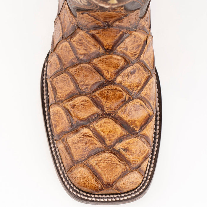 Ferrini Boots Boots 6 Ferrini Women's Bronco Square Toe Boots Pirarucu Fish Print - Cognac  9339361