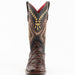 Ferrini Boots Boots Ferrini Women's Bronco Square Toe Boots Pirarucu Fish Print - Chocolate 9339309