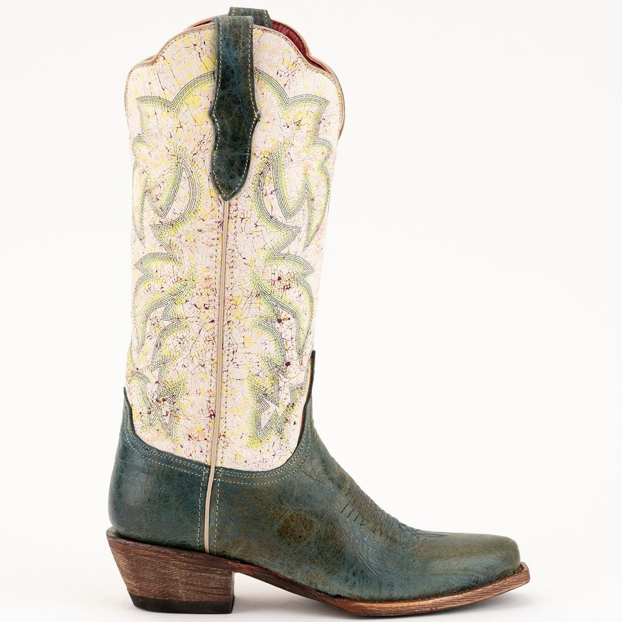 Ferrini Boots Boots Ferrini Women's Candy Snip Toe Boots Handcrafted - Teal/Cream  8366143