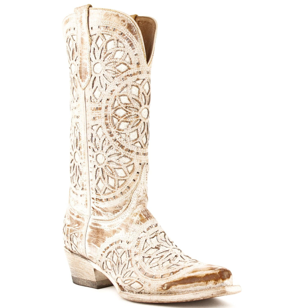 Ferrini Boots Boots Ferrini Women's Mandala Snip Toe Boots Handcrafted - Shaby Chic Brown  8176110