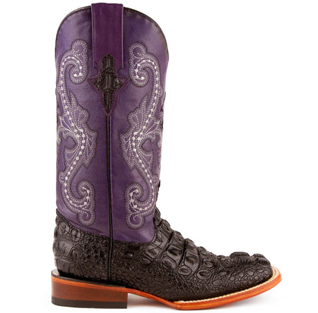 Ferrini Boots Boots Ferrini Women's Rancher Square Toe Boots Crocodile Print - Black/Purple 9049304