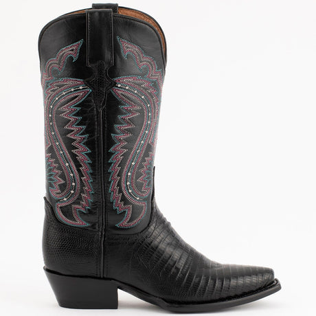 Ferrini Boots Boots Ferrini Women's Taylor Snip Toe Genuine Lizard Boots - Black 8116104