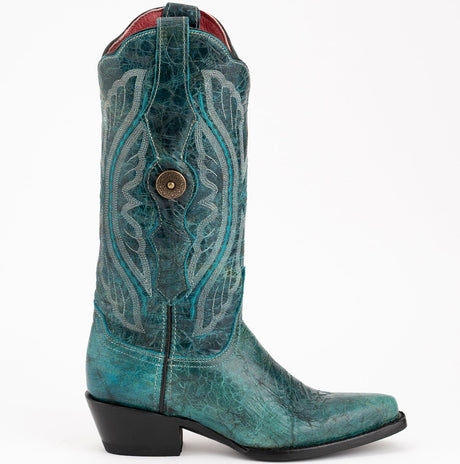 Ferrini Boots Boots Ferrini Women's Twilight Snip Toe Boots Handcrafted - Teal  8106143