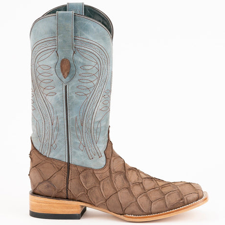 Ferrini Boots Boots Men's Ferrini Bronco Print Pirarucu Fish Boots 4339310