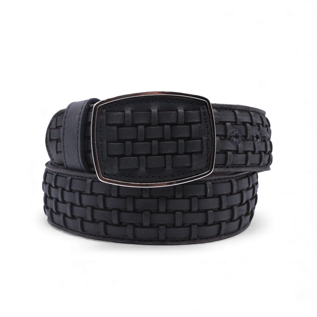 Hooch Belts Men’s Genuine Leather Petatillo Western Belt Black Color – Hooch Boots