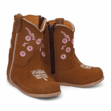 Hooch Boots Boots Brown / 2 Girl's Genuine Leather Round Toe Boots - Brown