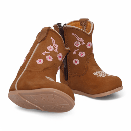 Hooch Boots Boots Girl's Genuine Leather Round Toe Boots - Brown