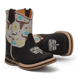 Hooch Boots Boots Kid's Genuine Leather Square Toe Cowboy Boots - Chocolate