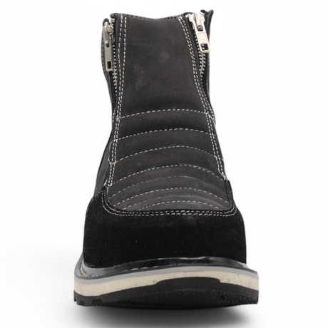 Hooch Boots Boots Men’s Genuine Leather Round Toe Work Shoes Black Color – Hooch Boots