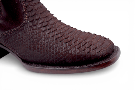 Hooch Boots Boots Men’s Genuine Leather Square Toe Ankle Boots Chocolate Color – Hooch Boots