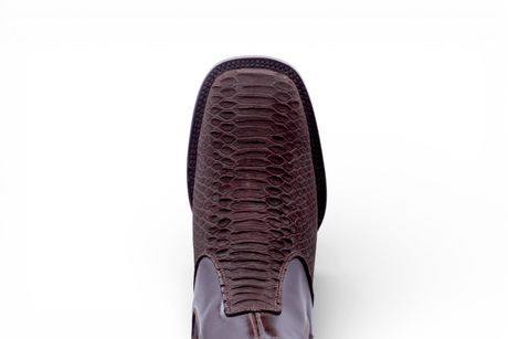 Hooch Boots Boots Men’s Genuine Leather Square Toe Ankle Boots Chocolate Color – Hooch Boots