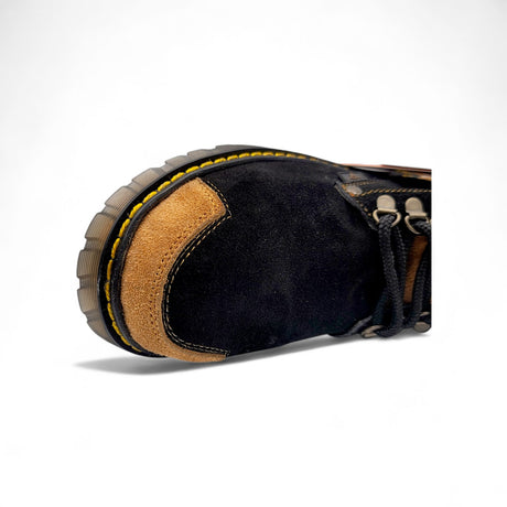 Hooch Boots Boots Men’s Suede Leather Round Toe Work Shoes Black & Honey Color – Hooch Boots