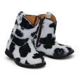 Hooch Boots Boots White / 2 Baby's Genuine Leather Boots Cowhide Hair Print - Black & White