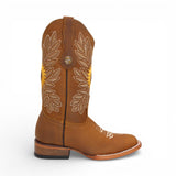 Hooch Boots Boots Women’s Genuine Leather Square Toe Tall Boots Tan Color – Hooch Boots