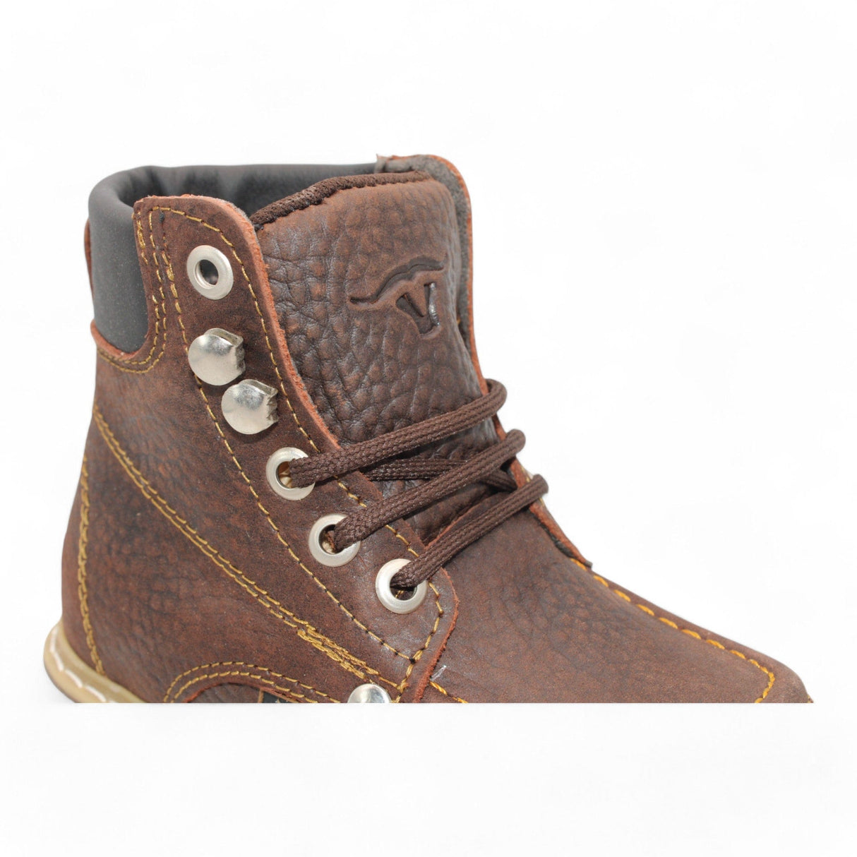 Hooch Boots Botas Niño Kid´s Moc Toe Leather Boot Chocolate-HBN80194