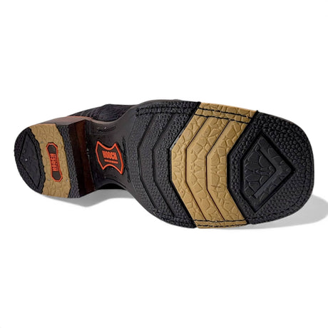 Hooch Boots Men’s Genuine Bull Shoulder Leather Square Toe Ankle Boots Black Color – Hooch Boots