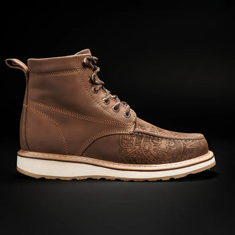 Joe Boots Boots Original Aztec Moc Toe Work Boot Light Brown Color - Hammer Boots
