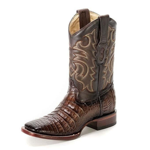 King Exotic Boots Men's King Exotic Caiman Tail Wide Square Toe Boot 48220116