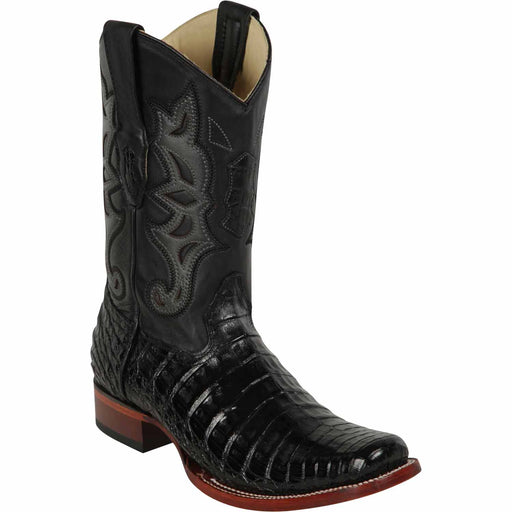 King Exotic Leather Cowboy Boots Men's Los Altos Caiman Belly Rodeo Square Toe Boots 812T8205