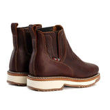 King Welt Boots Arizona 6" Pull Up Square Soft Toe Lightweight Work Boots Merlot Color - King Welt