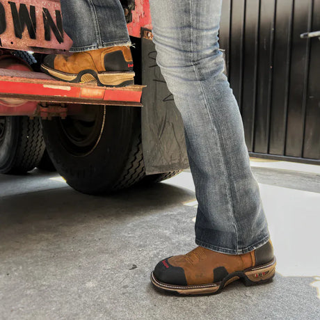 King Welt Boots Buffalo 6" Men's Western Work Boot with Masterguard Protection Tan Color - King Welt