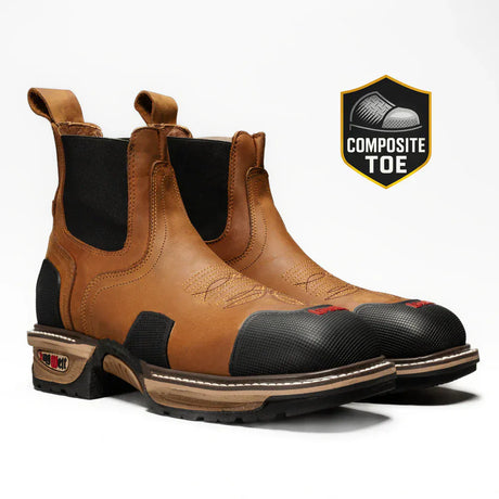 King Welt Boots Buffalo 6" Men's Western Work Boot with Masterguard Protection Tan Color - King Welt