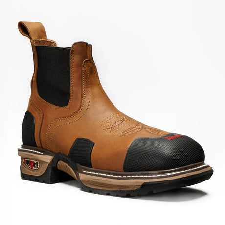 King Welt Boots Buffalo 6" Men's Western Work Boot with Masterguard Protection Tan Color - King Welt