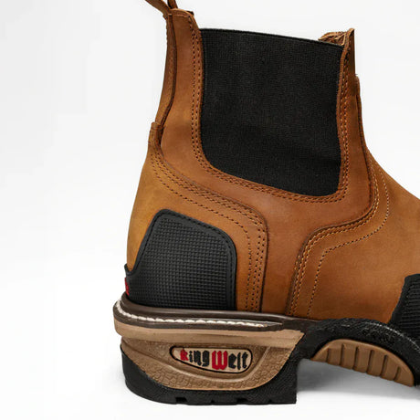 King Welt Boots Buffalo 6" Men's Western Work Boot with Masterguard Protection Tan Color - King Welt