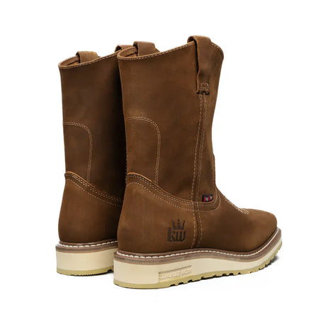 King Welt Boots Calexico 11" Square Toe Full Grain Leather Sand Color - King Welt