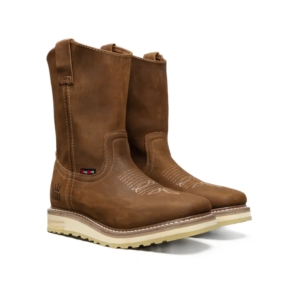 King Welt Boots Calexico 11" Square Toe Full Grain Leather Sand Color - King Welt