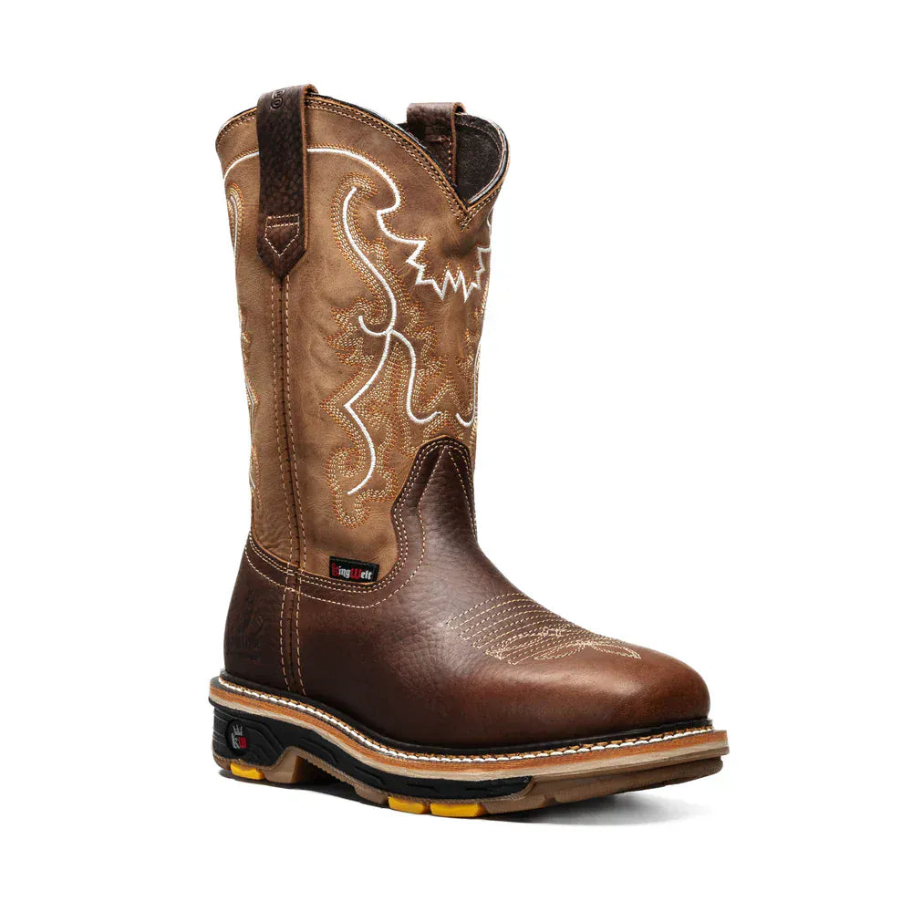 King Welt Boots King Welt 11' Work Boot Square Toe Brown Color - King Welt
