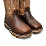 King Welt Boots King Welt 11' Work Boot Square Toe Brown Color - King Welt