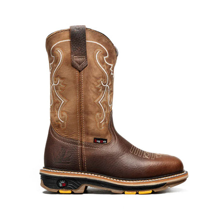 King Welt Boots King Welt 11' Work Boot Square Toe Brown Color - King Welt