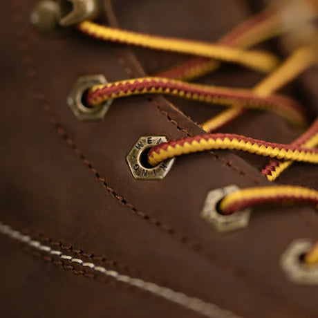 King Welt Boots Men´s Full-Grain Leather 6" Wedge Moc Toe Calexico Work Boots Sand Color - King Welt