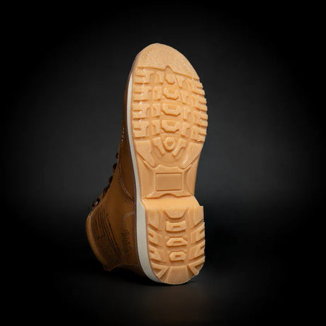 King Welt Boots Men's Patriot 6" Moc Composite Toe Work Boots Tan Color - King Welt