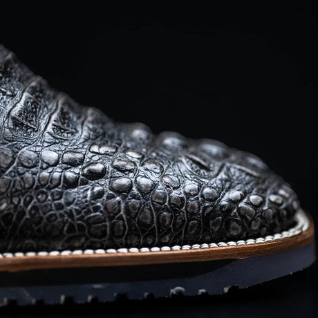 King Welt Boots Men's Thin Blue Line 11' Caiman Tribute Work Boots Gray Color - King Welt