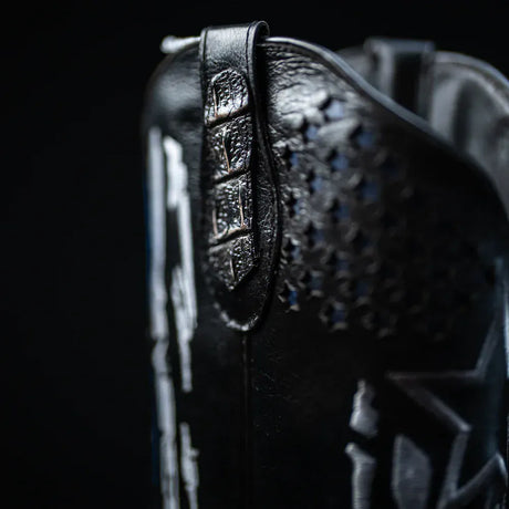 King Welt Boots Men's Thin Blue Line 11' Caiman Tribute Work Boots Gray Color - King Welt