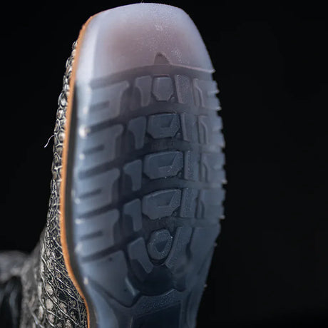 King Welt Boots Men's Thin Blue Line 11' Caiman Tribute Work Boots Gray Color - King Welt