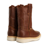 King Welt Boots Santa Fe 11" Wellington Boots Square Toe Full Grain Leather Shedron Color - King Welt